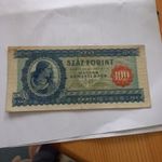 100 forint 1946 kék szín&umacr; fotó