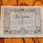 1848 -as Ropogós Kossuth 10 Forint Szabadságharcos bankó Ritka !!!! (L1496) fotó