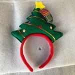 Karácsonyi karácsonyfa hajráf hajpánt hajdísz / zöld fenyőfa díszekkel fotó