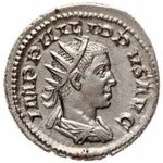 II. Philippus antoninian VIRTVS AVGG RIC: 223 RSC: 88 (Ag) 4, 39g EF Centrális veret! Szép portré! fotó