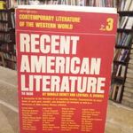 Recent American Literature Contemporary Literature of the western world RITKA!!AMERIKAI IRODALOM fotó
