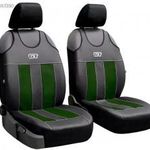 Univerzális trikó üléshuzat pár GT prémium Eco bőr és alkantara zöld fekete színben fotó