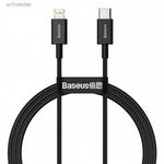 BASEUS USB-C kábel Lightning Superior sorozathoz, 20 W, PD, 100 cm fekete fotó