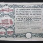 Első Budapesti Gőzmalmi Részvénytársaság részvény 500 pengő 1927 - gőzmalom fotó