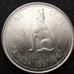 Kanada 100 éves Kanada .800 ezüst 50 Cent 1967 (id87777) fotó