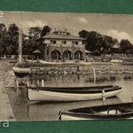 Képeslap, Balatonalmádi, üdülő, móló, csónak kikötő fotó
