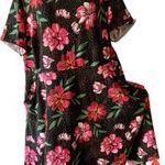 50/52 csodaszép színes nagy virágos moletti ruha_igényes alkalmi ruha NEM gyűrődik 117-142 Dorothy P fotó