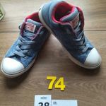 (74.) Converse alacsony szárú kék cipő 38-as. Használt! fotó