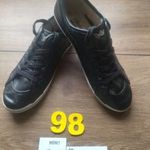 (98.) Buffalo 38-as fekete bőr cipő, használt fotó