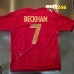 (248.) Umbro England / angol válogatott L-es mez, használt. 2006-08 Beckham 7 fotó
