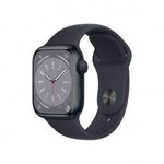 Apple Watch Series 8 GPS 41mm éjfekete alumínium tok, éjfekete sportszíj (MNP53CM/A) (MNP53CM/A) fotó