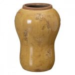 Váza 17, 5 x 17, 5 x 25 cm Kerámia Mustár fotó