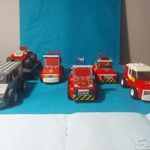 Eredeti lego 7 különböző jármű járművek tűzoltó, autómentő, űrjármű pótkocsival, műhelykocsi, quad, fotó