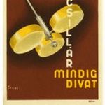 Irsai István (1896-1968) reklámgrafika, Lampart csillár mindig divat, számolócédula, 13x7 cm. fotó