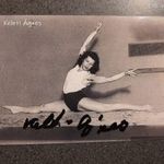 Keleti Ágnes - ötszörös olimpiai bajnok magyar tornász - személyesen aláirt fotó fotó