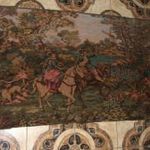ANTIK KÜLÖNLEGES GOBELIN SZÖVET FALIKÁRPIT szőnyeg, faliszőnyeg, falvédő, kép 183x88 cm fotó