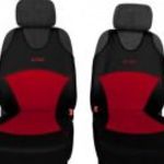 Univerzális trikó üléshuzat Activ Sport Eco bőr fekete piros színben fotó