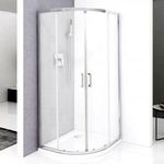 Diplon 90x90 cm íves két tolóajtós zuhanykabin 5 mm edzett matt üveggel, 190 cm magas fotó