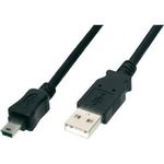 USB kábel, OTG kábel [1x USB 2.0 dugó A - 1x USB 2.0 dugó Mini-B] 1, 80 m fekete fotó