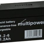 Powery ólom akku (multipower) MP1, 2-6 helyettesíti Panasonic LC-R061R3PG 6V 1, 2Ah fotó