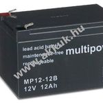 Powery ólom akku (multipower) MP12-12B VDS min. helyettesíti Panasonic LC-RA1212PG1 12V 12Ah fotó