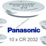 Panasonic Lithium gombelem CR2032 / DL2032 / ECR2032 10db/csom. fotó