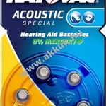 Rayovac Acoustic Special hallókészülék elem típus 10 6db/csom. (10AU-6XE) fotó