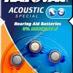 Rayovac Acoustic Special hallókészülék elem típus DA13 6db/csom. fotó