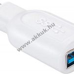 USB OTG Super speed adapter USB-C - USB 3.0 A fehér - Kiárusítás! - A készlet erejéig! fotó