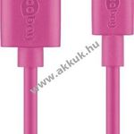 Goobay USB A 2.0 és micro USB B 2.0 adat- és töltőkábel rózsaszín - Kiárusítás! - A készlet erejéig! fotó