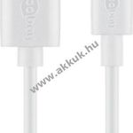 Goobay USB-C töltő és szinkonizáló kábel készülékekhez USB-C aljzattal 1m fehér fotó