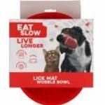 Eat Slow Live Longer Lick Mat Wobble Bowl - Kék - Dogledesign fotó