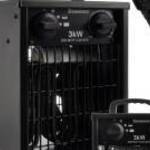 Kaminer Elektromos fűtőventilátor 3000 W, 514m3/h, IPX4, fekete fotó