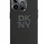 DKNY DKHCP15XSMCBSK Silicone W/Stack Metal Logo tok iPhone 15 Pro Max - fekete fotó
