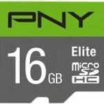PNY Elite 16GB MicroSDHC 100R UHS-I U1+SD memóriakártya + adapter fotó