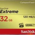 Sandisk 32GB Compact Flash Extreme (SDCFXSB-032G-G46) 120MB/s memória kártya - SanDisk fotó