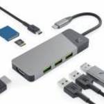 Dokkoló Állomás HUB GC Connect 7in1 (3xUSB-A 3.1 HDMI 4K 60Hz USB-C PD 85W) Apple MacBook M1/M2, Len fotó