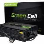 Green Cell Inverter 12V - 230V feszültségátalakító Tiszta szinuszhullámos 300W/600W INV07 központi f fotó