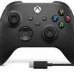 Microsoft Xbox Series X|S, Xbox One, PC, Carbon Black Vezeték nélküli kontroller + USB-C kábel - MIC fotó