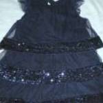 F&F sötétkék flitteres ruha 3 - 4 év 98 - 104 cm h: 48 cm mb: 60 -74 cm fotó