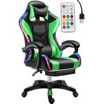 Likeregal 920 LED gamer szék lábtartóval zöld fotó