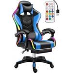 Likeregal 920 LED gamer szék lábtartóval kék fotó