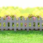 Virágágyás szegély / kerítés 40, 5 x 29, 5 cm - szürke fotó