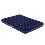 Felfújható matrac - kétszemélyes, velúr - kék - 203 x 183 x 22 cm fotó