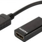 DisplayPort - HDMI átalakító adapter, 1x DisplayPort dugó - 1x HDMI aljzat, fekete, Digitus fotó