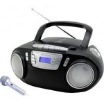 soundmaster SCD5800SW CD-s rádió URH USB, Kazetta, Rádiófelvevő Mikrofonnal Fekete fotó