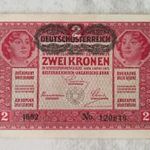 OMM 2 korona (1917) DÖ felülbélyezéssel, hajtatlan!!! (aUNC) | 1 db bankjegy fotó