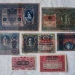 OMM Korona sor (1902-1918) – 1, 2, 10, 20, 50, 100, 1000 DÖ (aUNC-F) | 7 db bankjegy fotó
