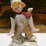 Régi Német porcelán, számozott figura, fiú csizmákkal 1 FT-RÓL fotó