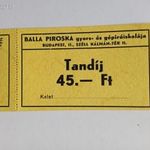 V0360 Balla Piroska gyors és gépíróiskolája Budapest II. Széll Kálmántér - Tandíj 45. Ft 1940-50's fotó